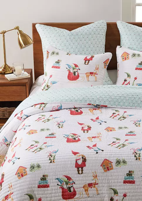 Hot Sale 🌟 Levtex Home Gnome for the Holidays White Euro Sham - Set of 2 ⌛ 4 Hot Sale 🌟 Levtex Home Gnome for the Holidays White Euro Sham - Set of 2 ⌛ - Image 2