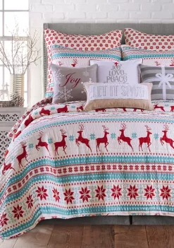 Promo 👍 Levtex Home Silent Night Teal Quilt Set 🥰