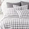 New 😉 Levtex Home Elijah Gray Gingham King Quilt Set 🔥