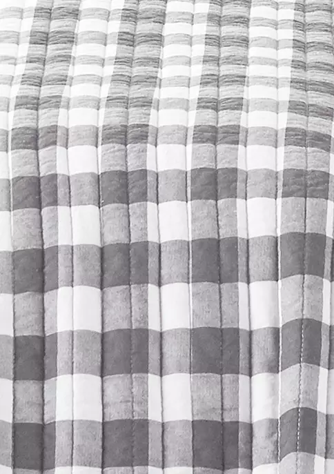 New ๐ Levtex Home Elijah Gray Gingham King Quilt Set ๐ฅ 7 New ๐ Levtex Home Elijah Gray Gingham King Quilt Set ๐ฅ - Image 5