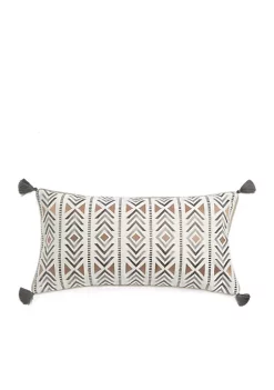 Brand new 🛒 Levtex Leora Striped Geometric Pillow with Tassels 🎉