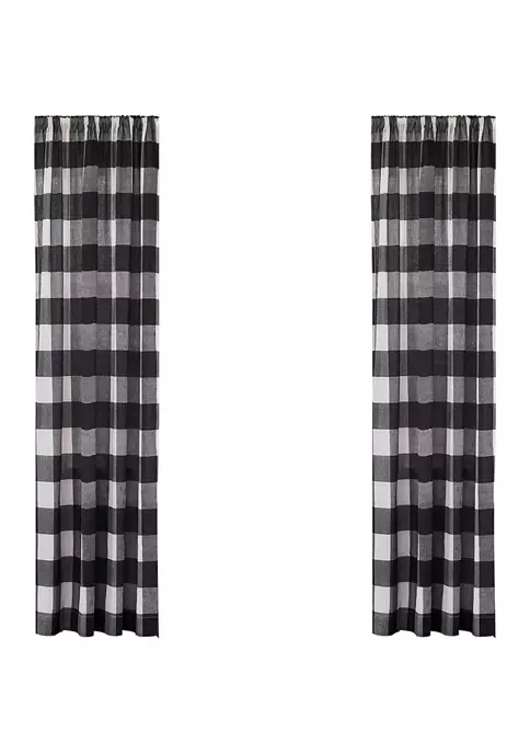 Hot Sale ๐ Levtex Set of 2 Camden Black Drape Panels ๐ 4 Hot Sale ๐ Levtex Set of 2 Camden Black Drape Panels ๐ - Image 2