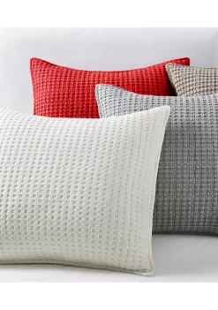 Hot Sale 👏 Levtex Home Mills Waffle Red Square Pillow 🎁 -Cheap Levtex Store Belk 1215