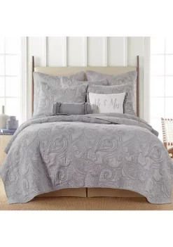 New 🎉 Levtex Home Perla Gray Mr & Mrs Pillow ✨ -Cheap Levtex Store Belk 1259
