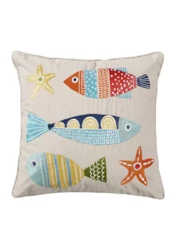 Best Sale 🌟 Levtex Home St. Anton Multi Color Fish Pillow 😀