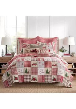 Deals ✨ Levtex Home Home for 🎁 Christmas Joy Plaid Pillow 14x18 👍 -Cheap Levtex Store Belk 1291