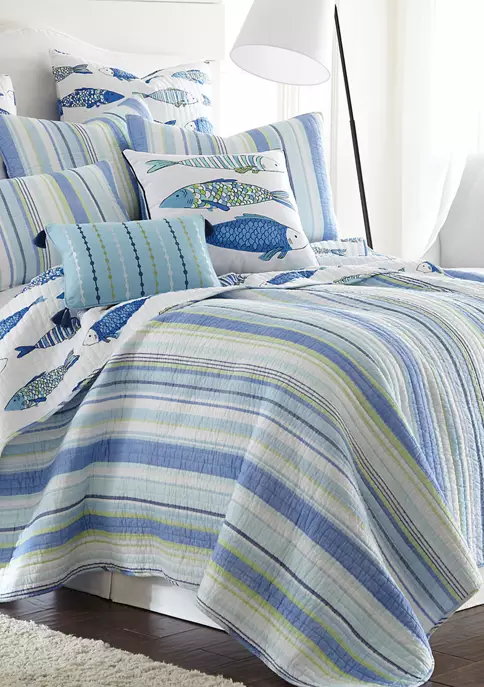 Brand new ✨ Levtex Catalina Fish Euro Sham Set 🎉 4 Brand new ✨ Levtex Catalina Fish Euro Sham Set 🎉 - Image 2