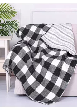 Cheapest 🔥 Levtex Camden Black Quilted Throw 🛒 -Cheap Levtex Store Belk 1350