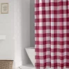Budget 🥰 Levtex Camden Red Shower Curtain 🔔 -Cheap Levtex Store Belk 1369