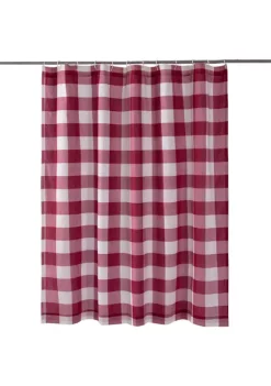 Budget 🥰 Levtex Camden Red Shower Curtain 🔔 -Cheap Levtex Store Belk 1371