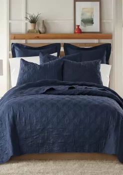 Promo 🥰 Levtex Home Washed Linen Navy FQ 🎉 -Cheap Levtex Store Belk 1389