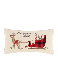 Outlet ⌛ Levtex Home Home for 🎄 Christmas Bunny 🎄 Christmas Pillow - 12" x 24" ⭐