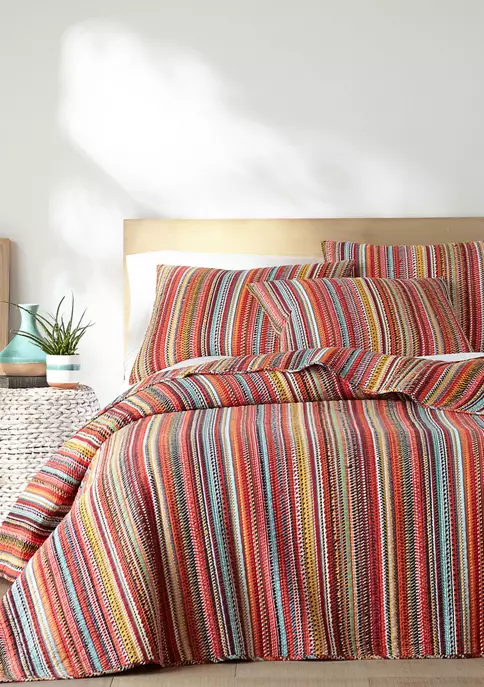 Cheapest 🔥 Levtex Home Uluru Stripe Full/Queen Quilt Set 🔥 8 Cheapest 🔥 Levtex Home Uluru Stripe Full/Queen Quilt Set 🔥 - Image 6