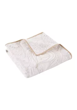 Deals 😉 Levtex Home Perla White Quilted Throw 🔔 -Cheap Levtex Store Belk 1470