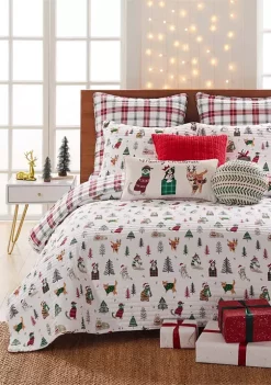 Budget 🔥 Levtex Home Meowy ❄ Christmas Twin Quilt Set 😍