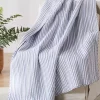 Coupon 🎉 Levtex Home Tobago Stripe Blue Quilted Throw 🔔
