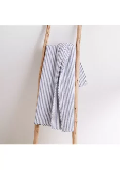 Coupon 🎉 Levtex Home Tobago Stripe Blue Quilted Throw 🔔 -Cheap Levtex Store Belk 1535