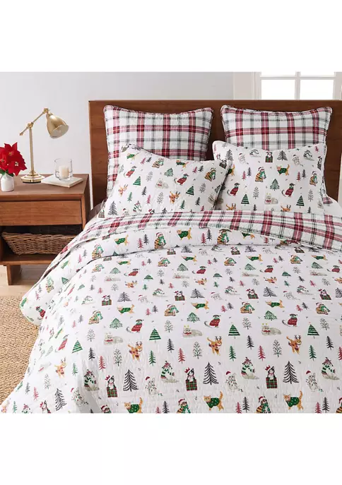 Budget 🔥 Levtex Home Meowy ❄ Christmas Twin Quilt Set 😍 6 Budget 🔥 Levtex Home Meowy ❄ Christmas Twin Quilt Set 😍 - Image 4