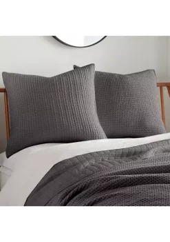 Budget 🔥 Levtex Home Mills Waffle Euro Shams - 2 Pack 👍 -Cheap Levtex Store Belk 1621