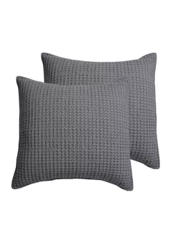 Budget 🔥 Levtex Home Mills Waffle Euro Shams - 2 Pack 👍 -Cheap Levtex Store Belk 1623