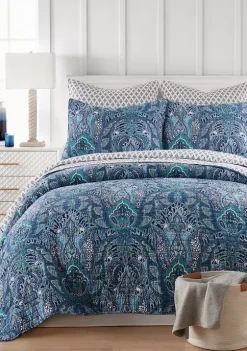 Brand new 🧨 Levtex Home Bellamy Teal Full/Queen Quilt Set ✨ -Cheap Levtex Store Belk 1639