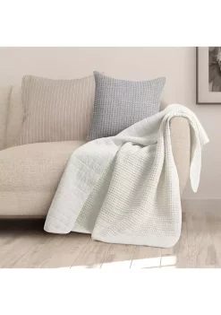 Best Sale 🤩 Levtex Home Mills Waffle Taupe Quilted Throw 👏