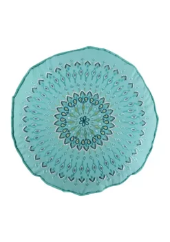 Best deal 🔥 Levtex Mirage Teal Round Pillow 🥰 -Cheap Levtex Store Belk 1697