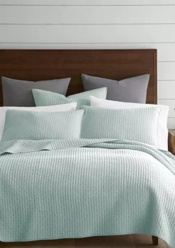 Hot Sale ⌛ Levtex Home Cross Stitch Bright White Reversible Quilt Set ⭐ -Cheap Levtex Store Belk 17