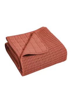 Best Sale 🤩 Levtex Home Mills Waffle Taupe Quilted Throw 👏 -Cheap Levtex Store Belk 177