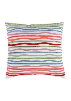 Buy ✔️ Levtex Malena Multi Striped Pom Pom Pillow 🥰 -Cheap Levtex Store Belk 1839