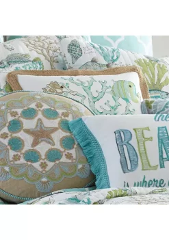 Discount 🎉 Levtex Home Calafel Coastal Pillow 👏 -Cheap Levtex Store Belk 1869
