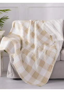 Brand new 🎁 Levtex Camden Taupe Quilted Throw ✔️ -Cheap Levtex Store Belk 1896