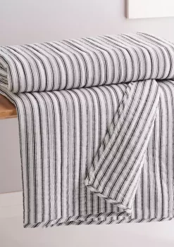 Coupon 🛒 Levtex Home Tobago Stripe Charcoal Quilted Throw 🎁 -Cheap Levtex Store Belk 1921