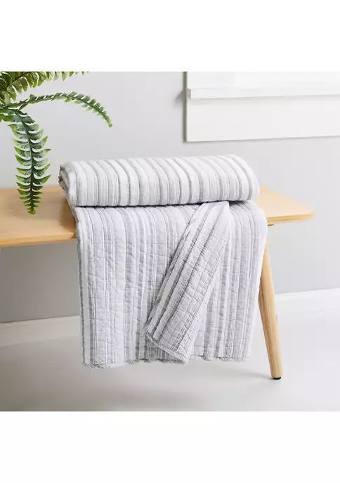 Top 10 😉 Levtex Home Bondi Stripe Gray Quilted Throw 🔔 4 Top 10 😉 Levtex Home Bondi Stripe Gray Quilted Throw 🔔 - Image 2