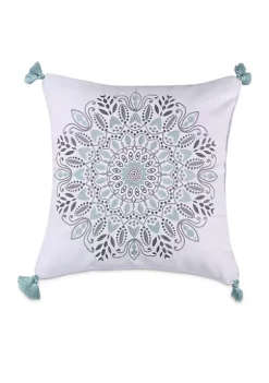 Budget ๐ฏ Levtex Sirena Spa Medallion Pillow with Tassels ๐
