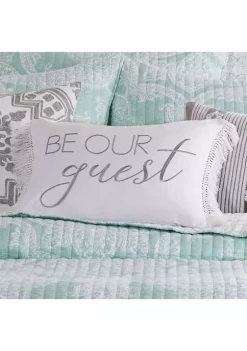Discount 👍 Levtex Home Mclain Be Our Guest Pillow 👏 -Cheap Levtex Store Belk 1974