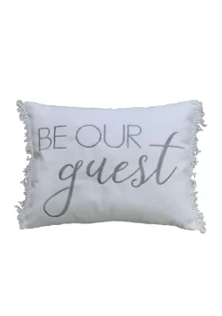 Discount 👍 Levtex Home Mclain Be Our Guest Pillow 👏 -Cheap Levtex Store Belk 1976