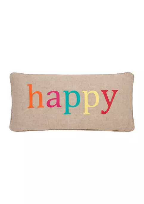 Brand new ๐ Levtex Home Ariana Happy Multicolored Pillow ๐ 3 Brand new ๐ Levtex Home Ariana Happy Multicolored Pillow ๐