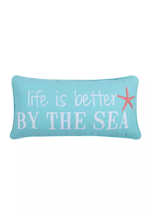 Promo ๐ Levtex Home Teal Life is Better by the Sea Pillow ๐ 3 Promo ๐ Levtex Home Teal Life is Better by the Sea Pillow ๐