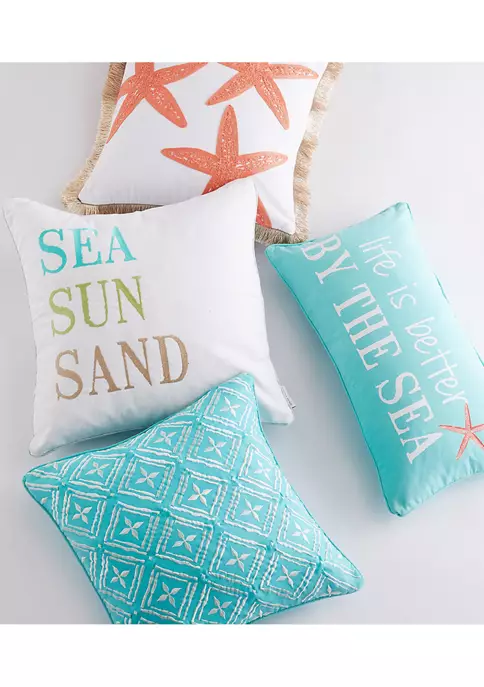 Promo ๐ Levtex Home Teal Life is Better by the Sea Pillow ๐ 4 Promo ๐ Levtex Home Teal Life is Better by the Sea Pillow ๐ - Image 2