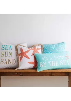 Promo ๐ Levtex Home Teal Life is Better by the Sea Pillow ๐ 8 Promo ๐ Levtex Home Teal Life is Better by the Sea Pillow ๐ -Cheap Levtex Store Belk 1999
