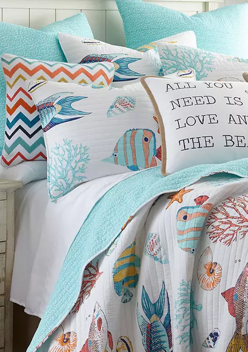 Best Pirce 😍 Levtex Home Barrier Reef Fish with Tassels Pillow 🛒 5 Best Pirce 😍 Levtex Home Barrier Reef Fish with Tassels Pillow 🛒 - Image 3