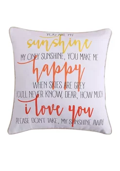 Outlet 🥰 Levtex Lilian Coral Sunshine Happy Pillow 👏