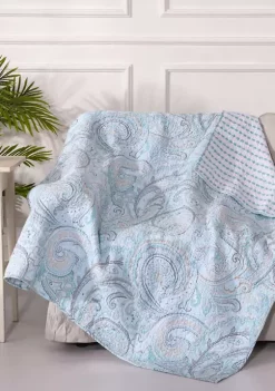 Best Pirce 🔥 Levtex Spruce Spa Quilted Throw 💯 -Cheap Levtex Store Belk 2167