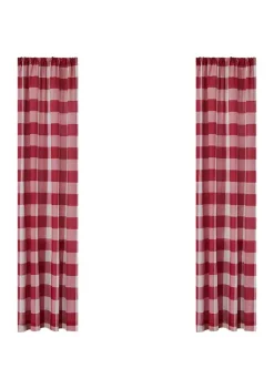 Coupon ⭐ Levtex Set of 2 Camden Red Drape Panels 🎁