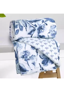 Discount 💯 Levtex Home Linnea Blue Quilted Throw 🥰 -Cheap Levtex Store Belk 2194