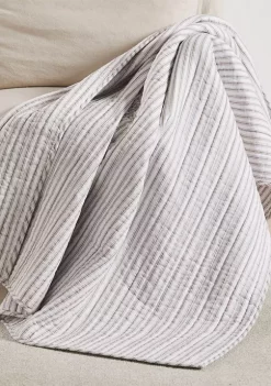 Best reviews of 💯 Levtex Home Tobago Stripe Taupe Quilted Throw 👍 -Cheap Levtex Store Belk 2233