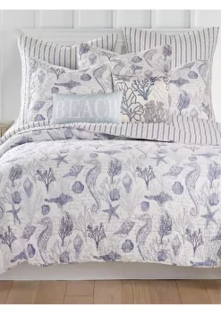 Hot Sale 💯 Levtex Tahiti Gray Beach Embroidered Pillow 😍 -Cheap Levtex Store Belk 2240