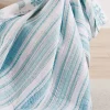 Hot Sale 💯 Levtex Home Cape Coral Stripe Quilted Throw ⭐ -Cheap Levtex Store Belk 2254