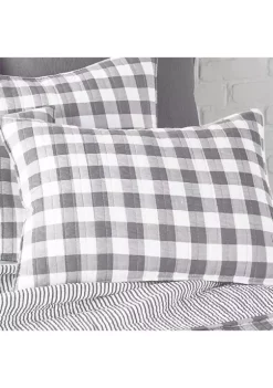 Deals ✨ Levtex Home Elijah Gray Gingham Full/Queen Quilt Set 👏 -Cheap Levtex Store Belk 2288